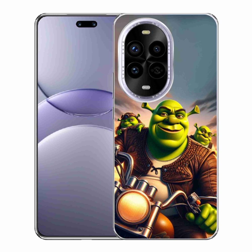Gél borítás mmCase a Huawei Nova 13 Pro 5G-n - Shrek egy motorkerékpáron