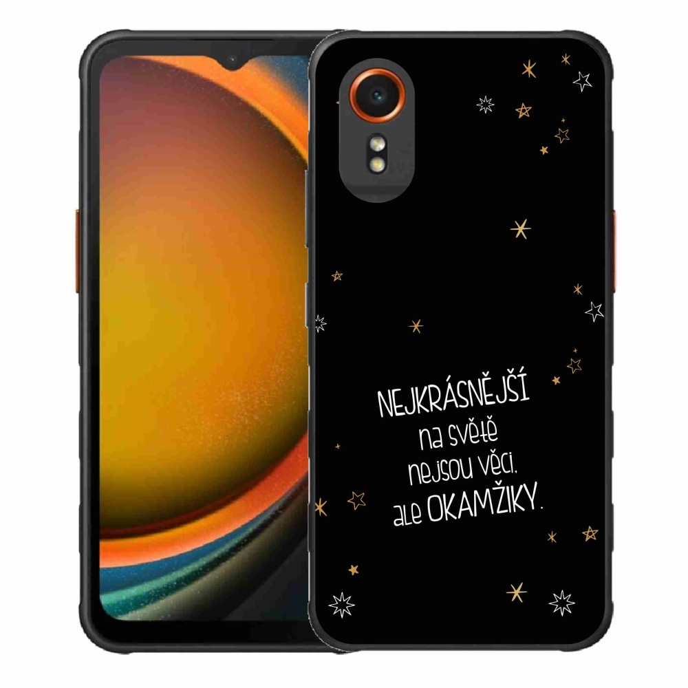 Gél borítás mmCase Samsung Galaxy Xcover 7 - idézem 4 fekete háttérrel