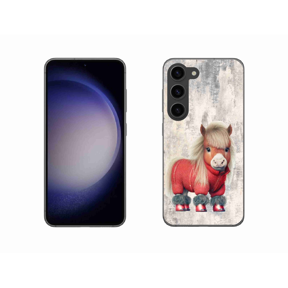 Gél borítás mmCase Samsung Galaxy S23 5G - póni pulóverben Samsung Galaxy S23 5G-hez