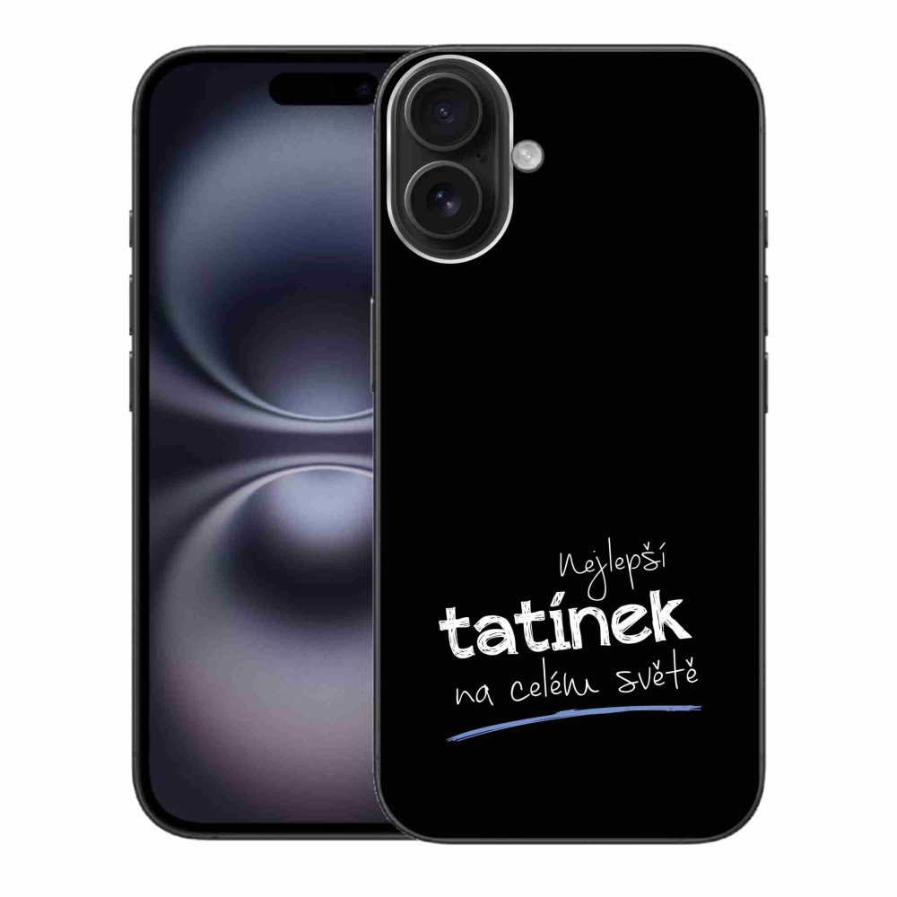 Gél borítás mmCase iPhone 16 Plus készülékhez - Best Daddy 4 fekete háttér