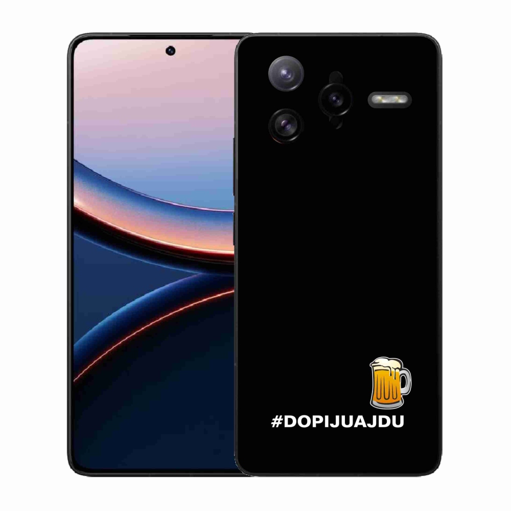 Gél borító mmCase a Xiaomi Poco F7 Ultra - sör motívum 1 fekete háttérrel