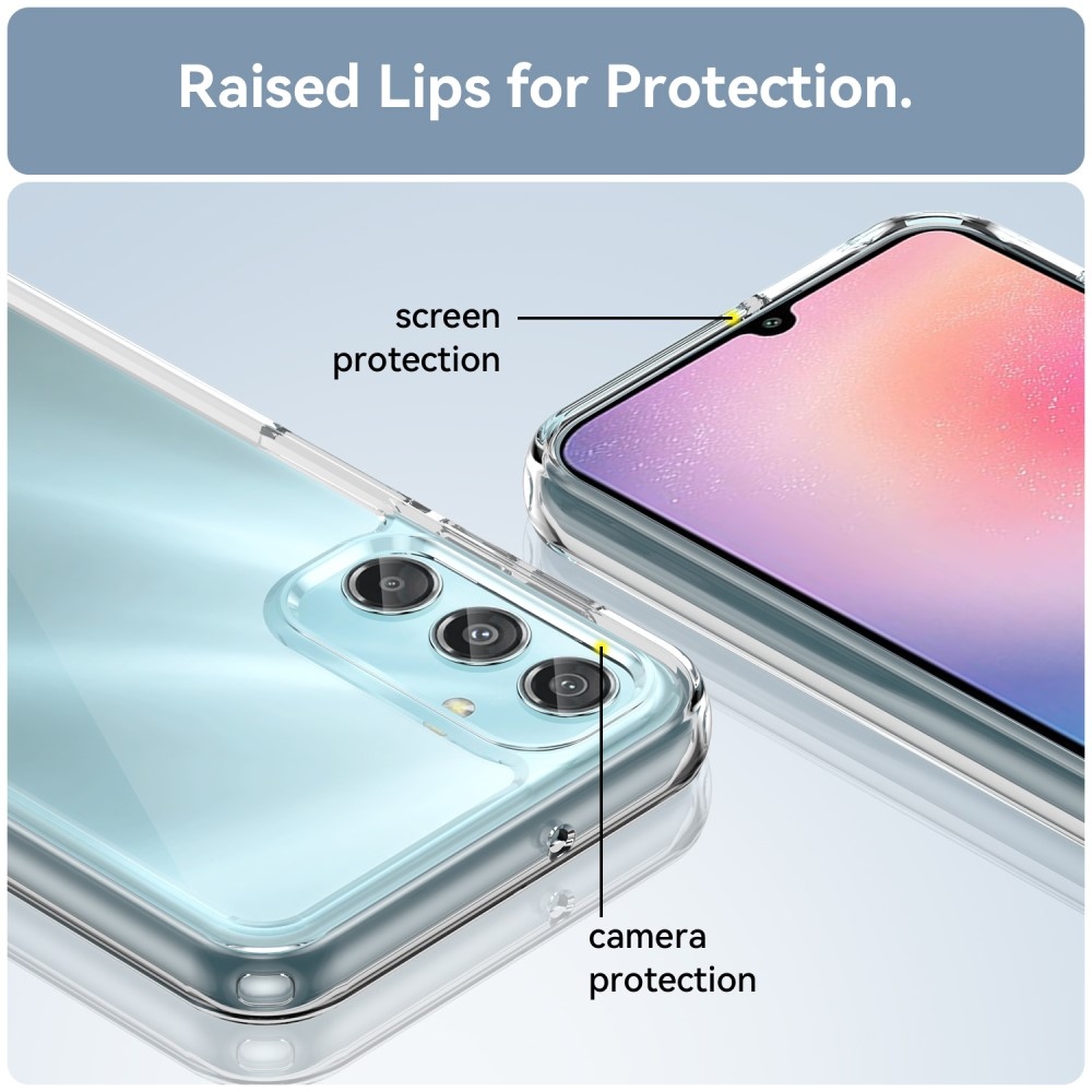 Gél tok kemény hátlappal a Samsung Galaxy A25 5G készülékre - átlátszó