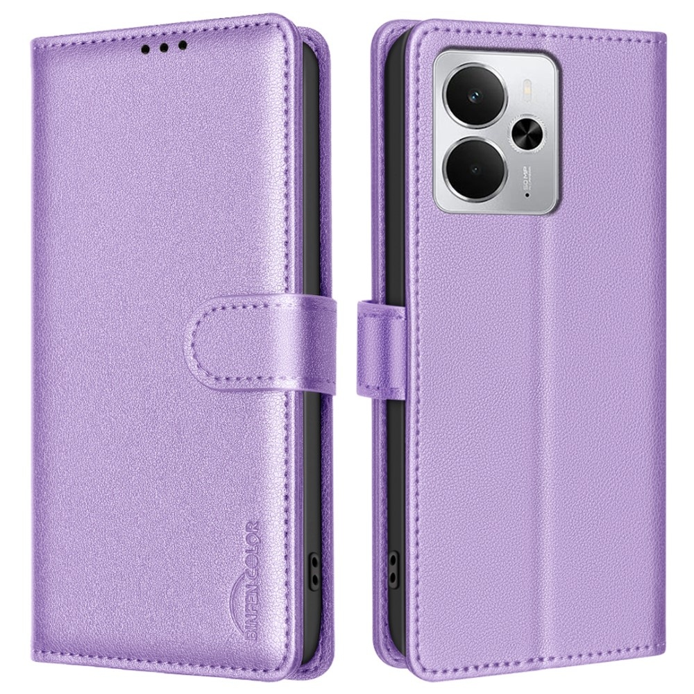 BINFEN könyvtáska a Realme 14 5G készülékhez - lila