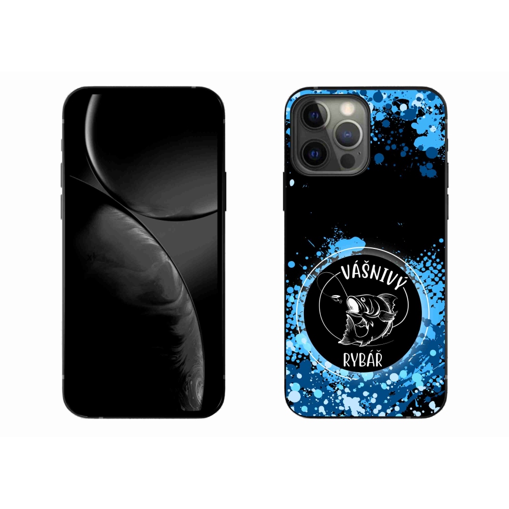 Gél borítás mmCase iPhone 13 Pro Max 6.7 készülékhez - szenvedélyes halász fekete háttérrel
