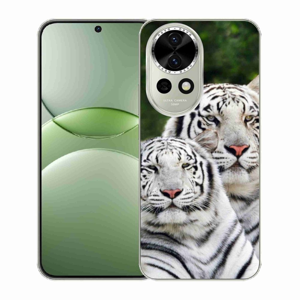 Gél borító mmCase a Huawei Nova 13 5G-n - fehér tigrisek