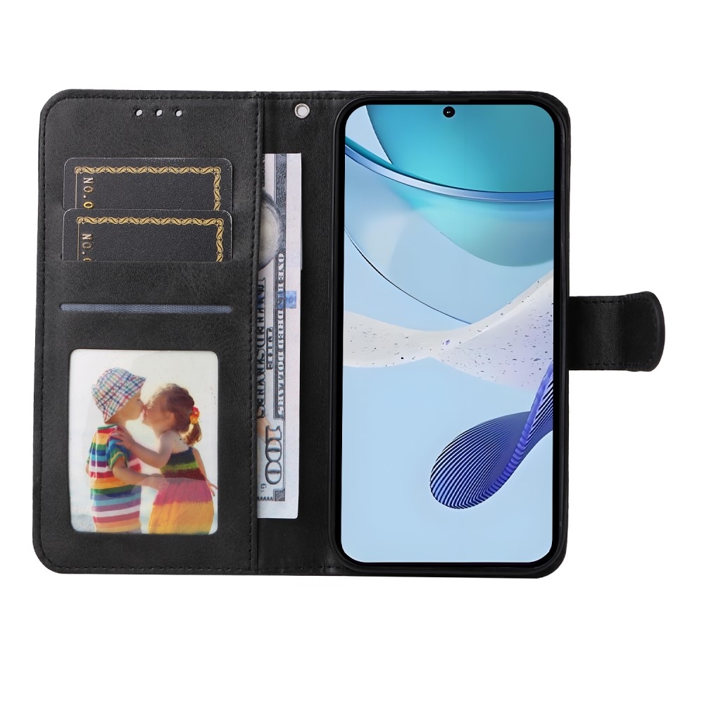 Könyvtáska a Realme 14x 5G/Realme C75 készülékhez - fekete