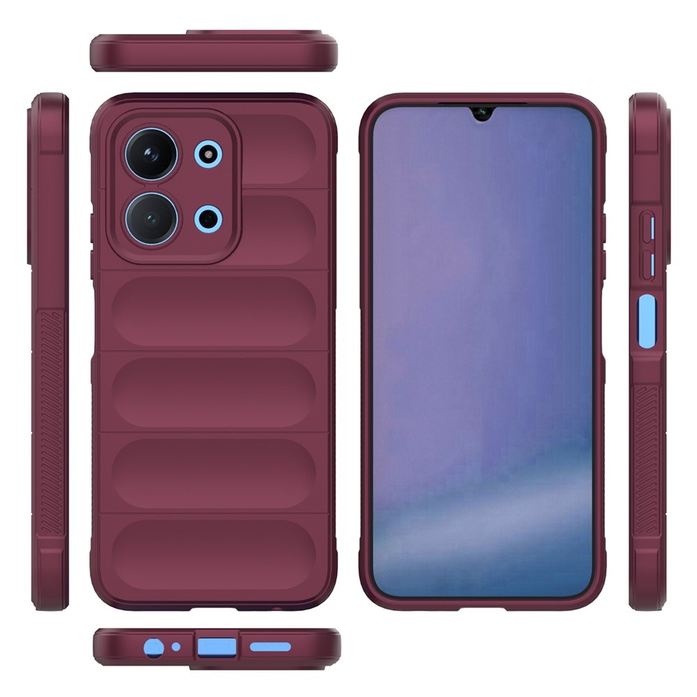 Rugg tartós zselés tok Xiaomi Redmi 15C 4G (171mm)/Poco C85 4G (171mm) - bordó színben