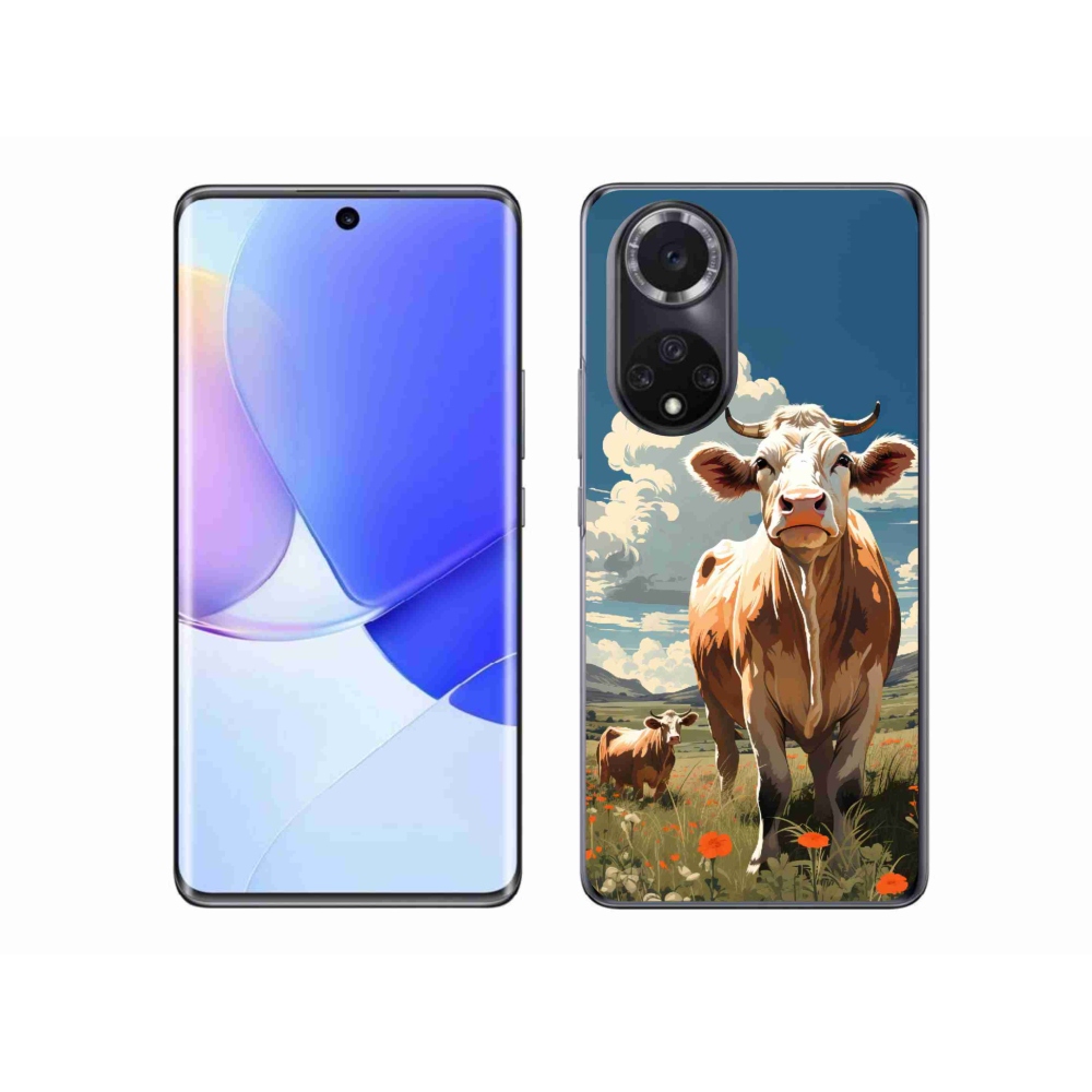 Gél borítás mmCase a Huawei Nova 9-en - tehenek a réten