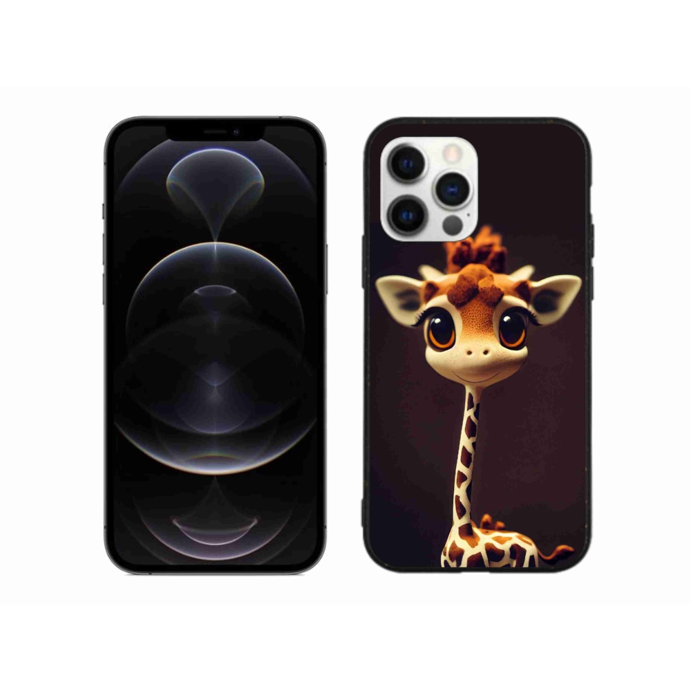 Zselés borítás mmCase iPhone 12 Pro Max készülékhez - kis zsiráf