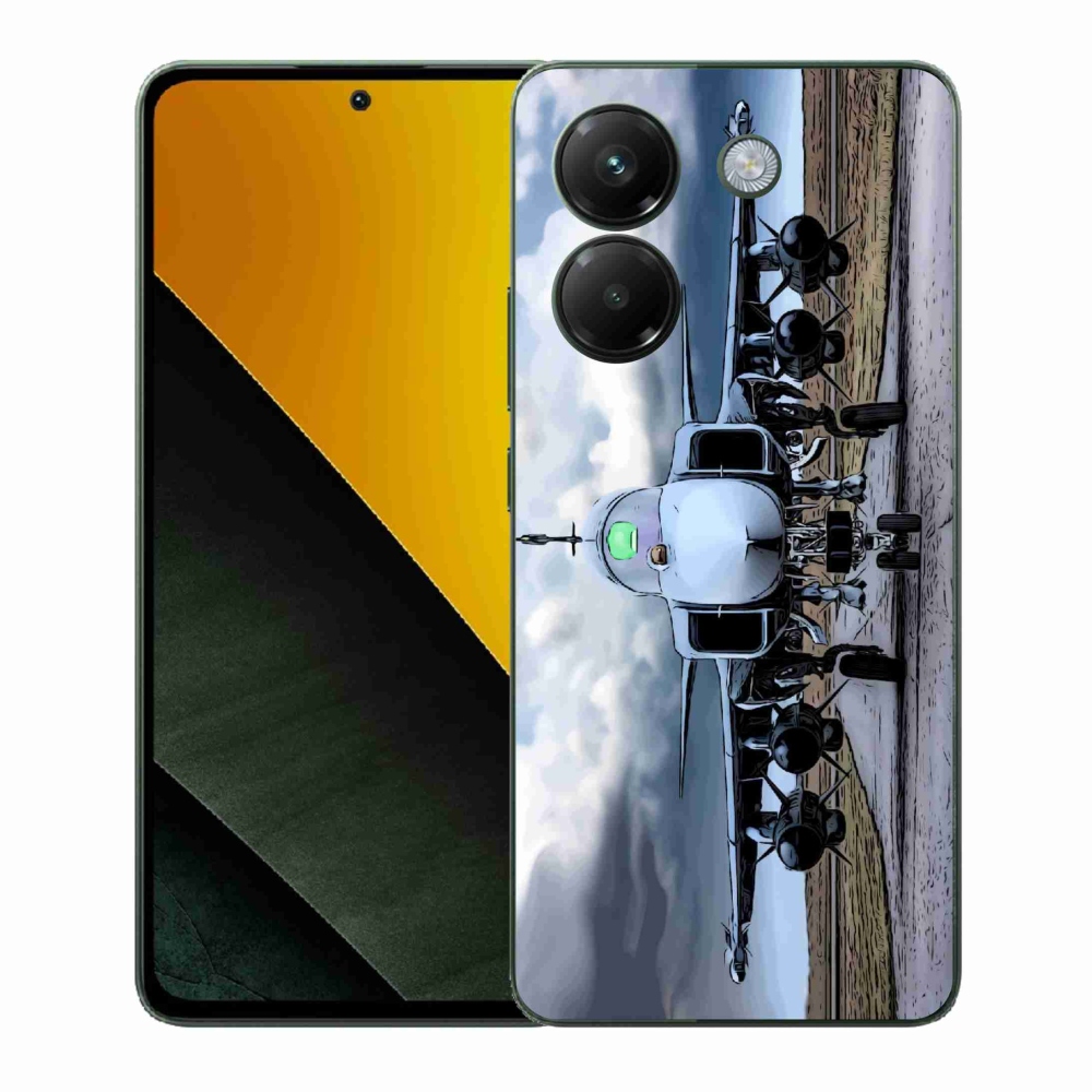 Gélburkolat mmCase a Xiaomi Poco M7 Pro 5G számára - katonai repülőgépek