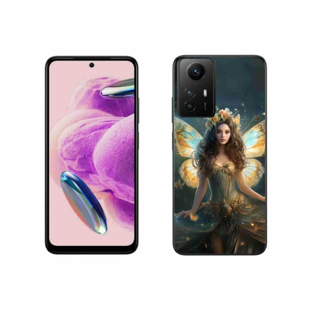 Gél borító mmCase a Xiaomi Redmi Note 12S-hez - pillangó nő