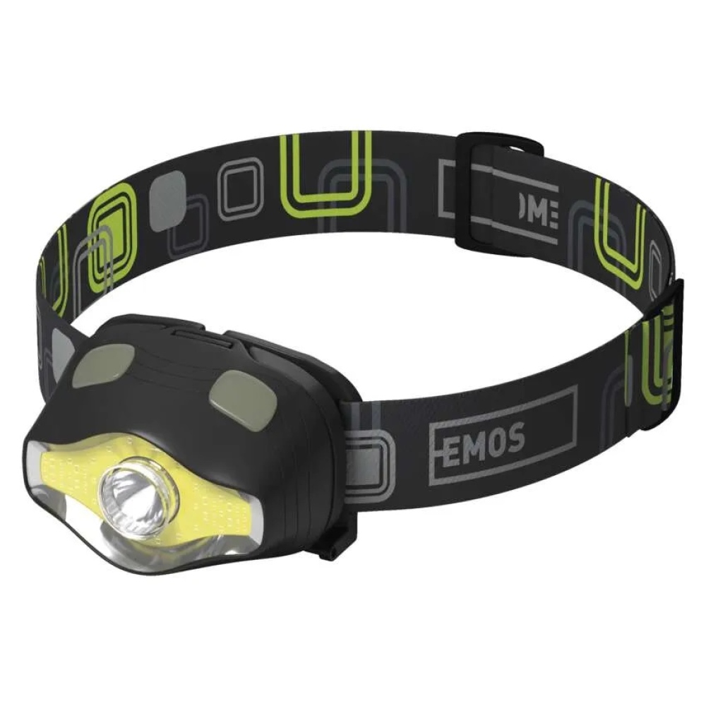 COB LED + LED fényszóró P3536, 220 lm, 100 m, 3× AAA