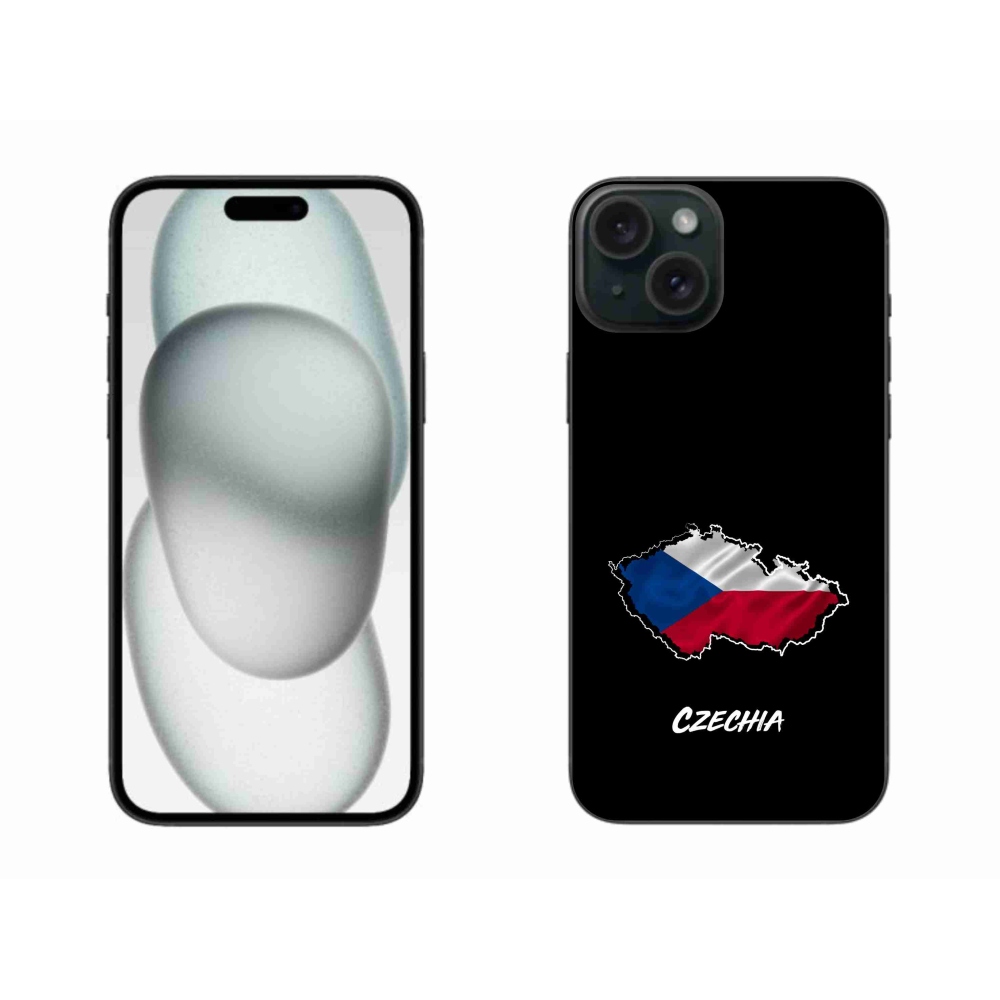 Zselés borítás mmCase iPhone 15 Plus készülékhez - Csehország fekete háttér