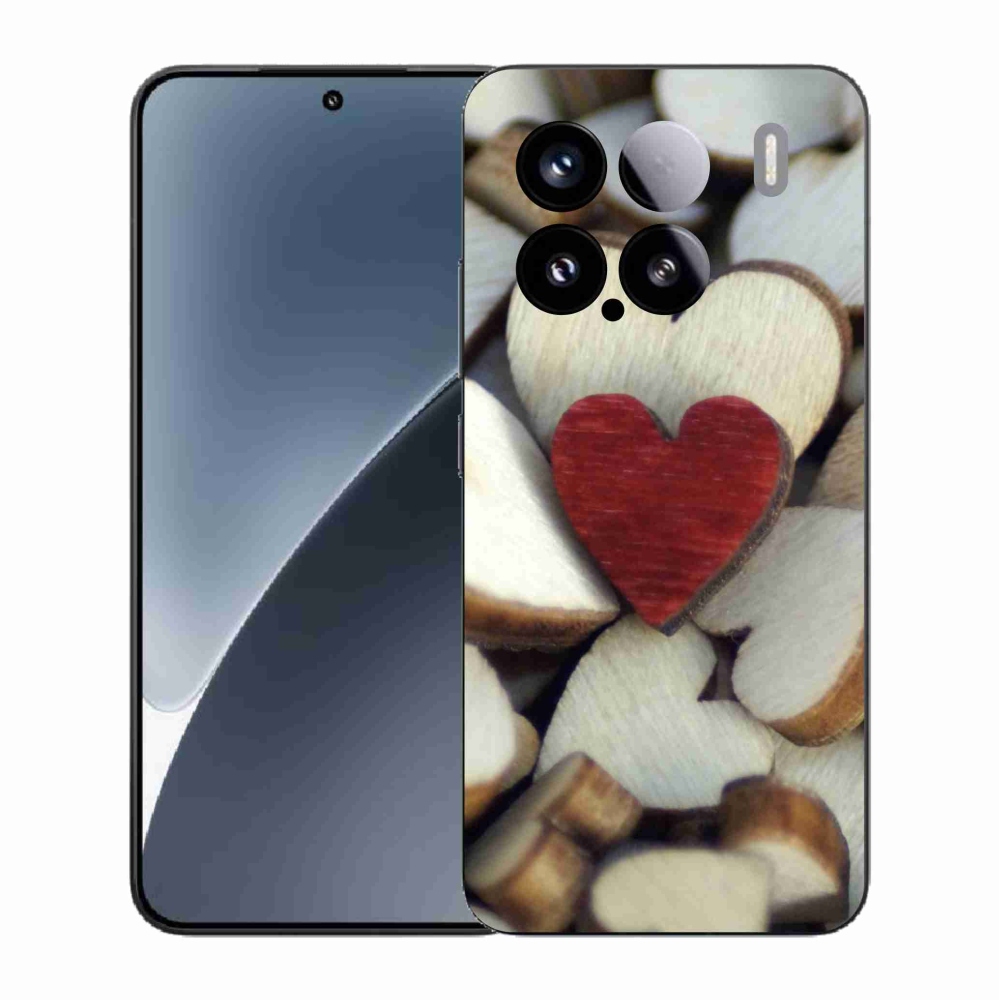 Gél borítás mmCase a Xiaomi 15-hez - gravírozott piros szív