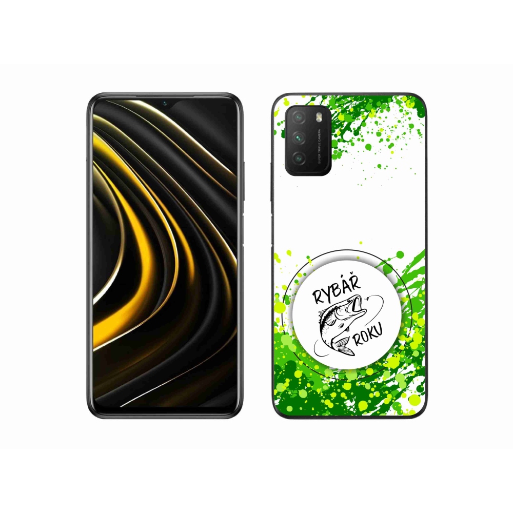 Gél borító mmCase a Xiaomi Poco M3-hoz - az év halászának fehér háttere