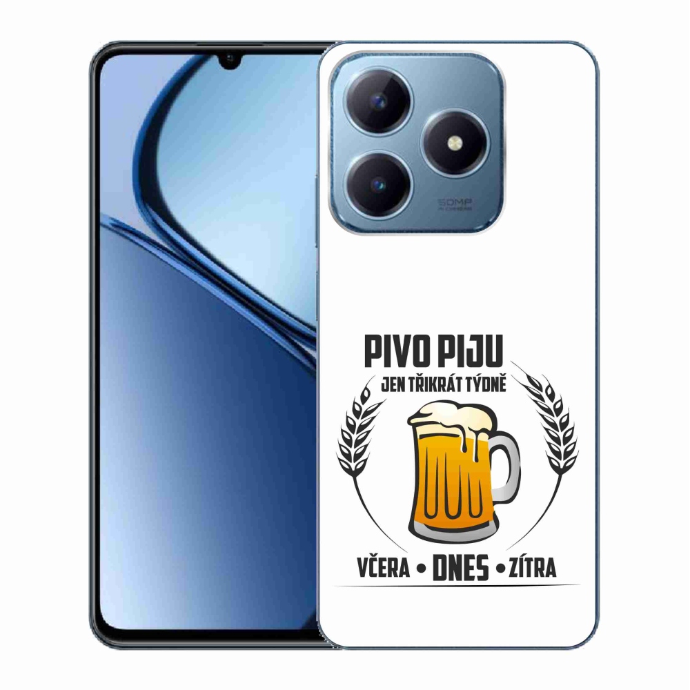 Gel Cover mmCase mmCase a Realme C63 készülékhez - sör motívum fehér háttérrel