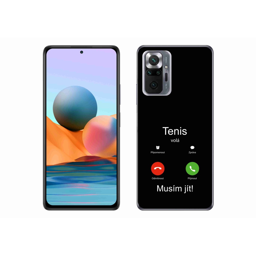 Gél borítás mmCase a Xiaomi Redmi Note 10 Pro készülékhez - teniszhívások fekete háttérrel