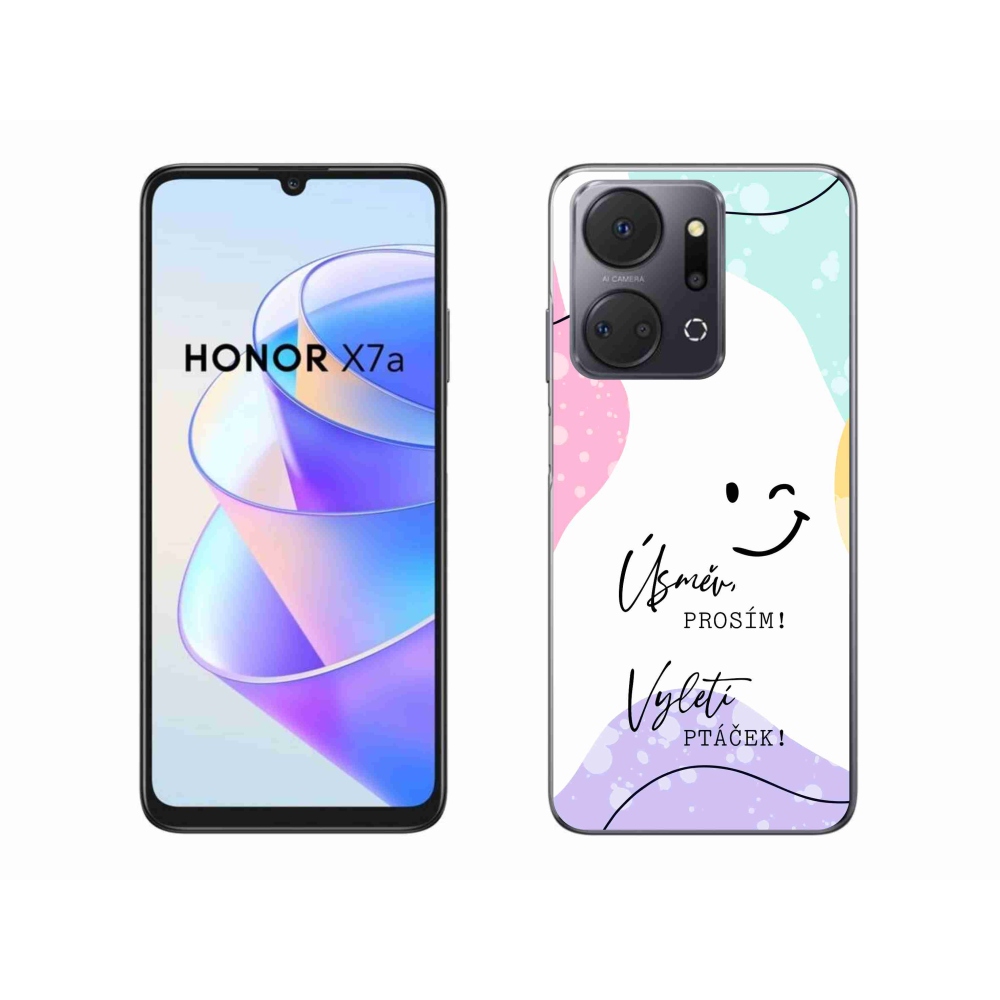 Gél borító mmCase a Honor X7a készülékhez - vicces szöveg 4 fehér háttérrel