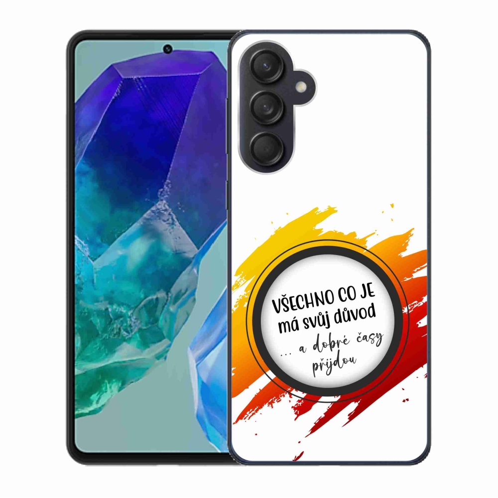 Gél borítás mmCase Samsung Galaxy M55 5G - idézet 3 fehér háttér