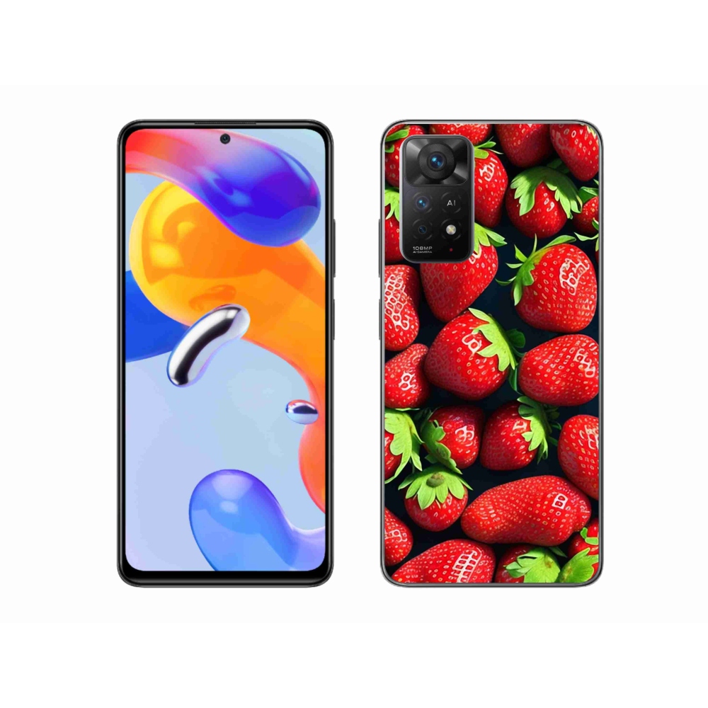 Gél borítás mmCase a Xiaomi Redmi Note 11 Pro 4G/5G számára - eper