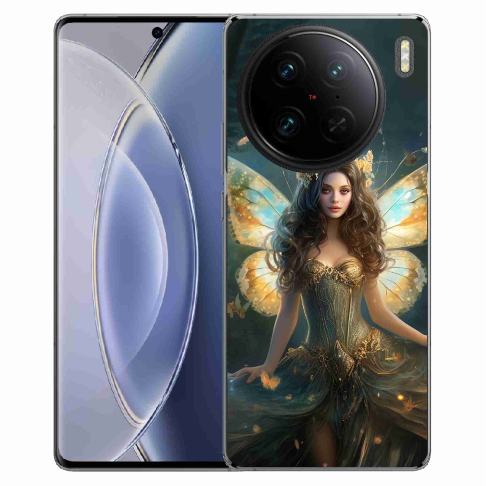 Gél borítás mmCase a Vivo X90 Pro-hoz - pillangó nő