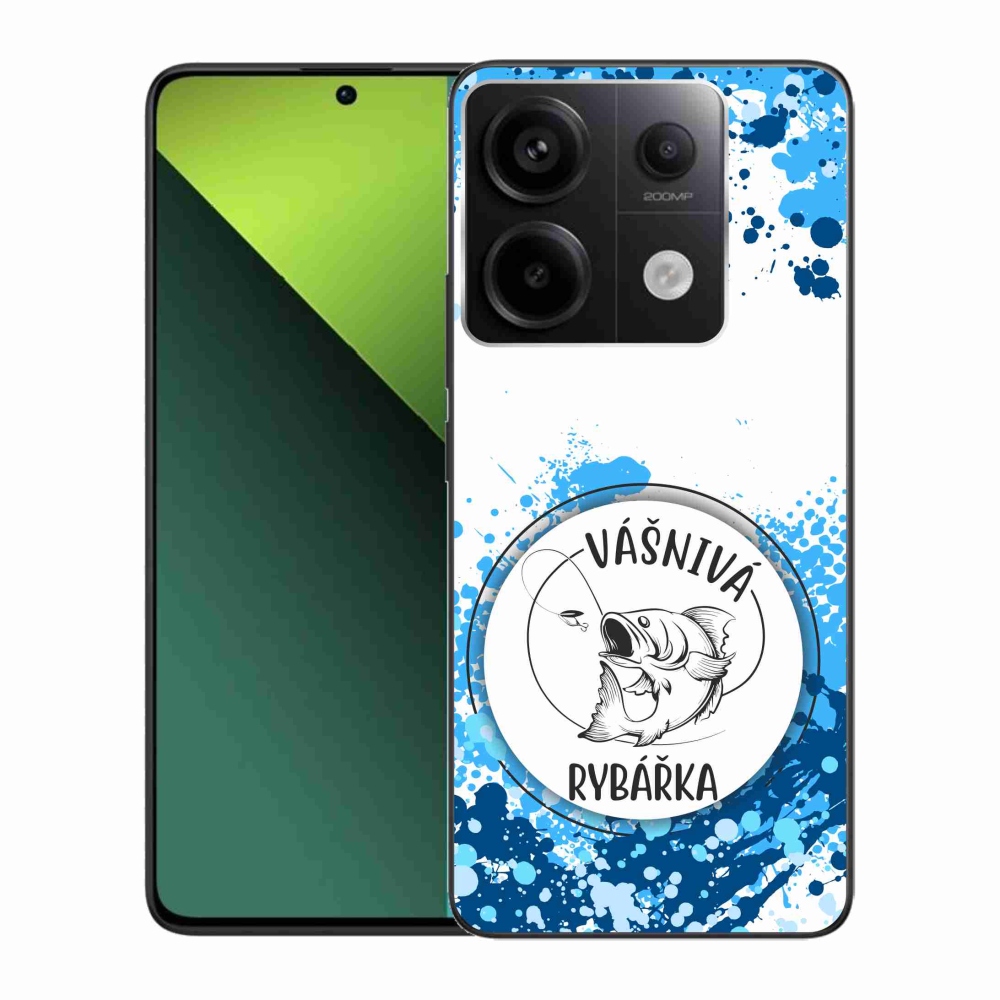 Gél borítás mmCase a Xiaomi Redmi Note 13 Pro 5G/Poco X6 5G számára - szenvedélyes halász fehér háttérrel