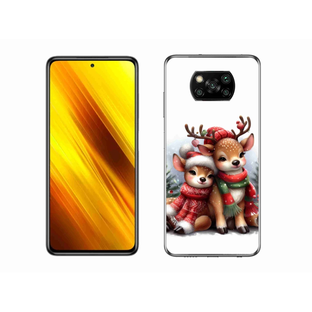 Gél borítás mmCase a Xiaomi Poco X3 Pro számára - karácsonyi rénszarvas