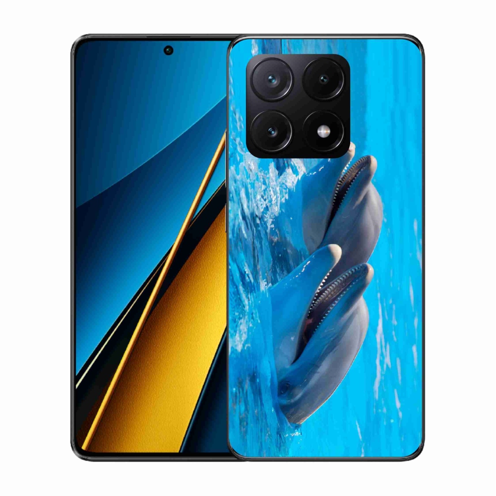 Gél borítás mmCase a Xiaomi Poco X6 Pro 5G számára - delfinek
