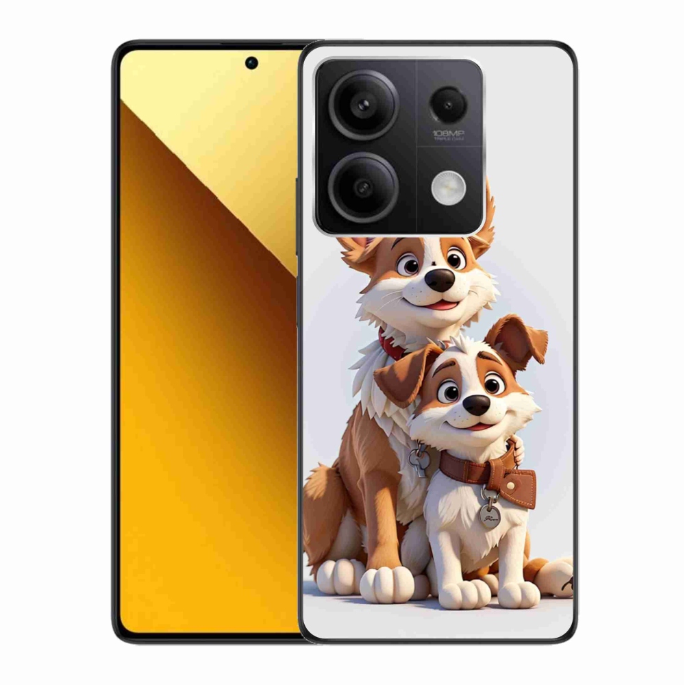 Gél borító mmCase a Xiaomi Redmi Note 13 5G számára - rajzoló kutyák