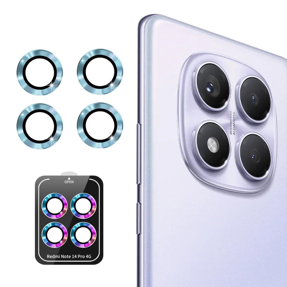 ENK Fém kamera lencse üveg Xiaomi Redmi Note 14 Pro (különálló üveg) - világoskék