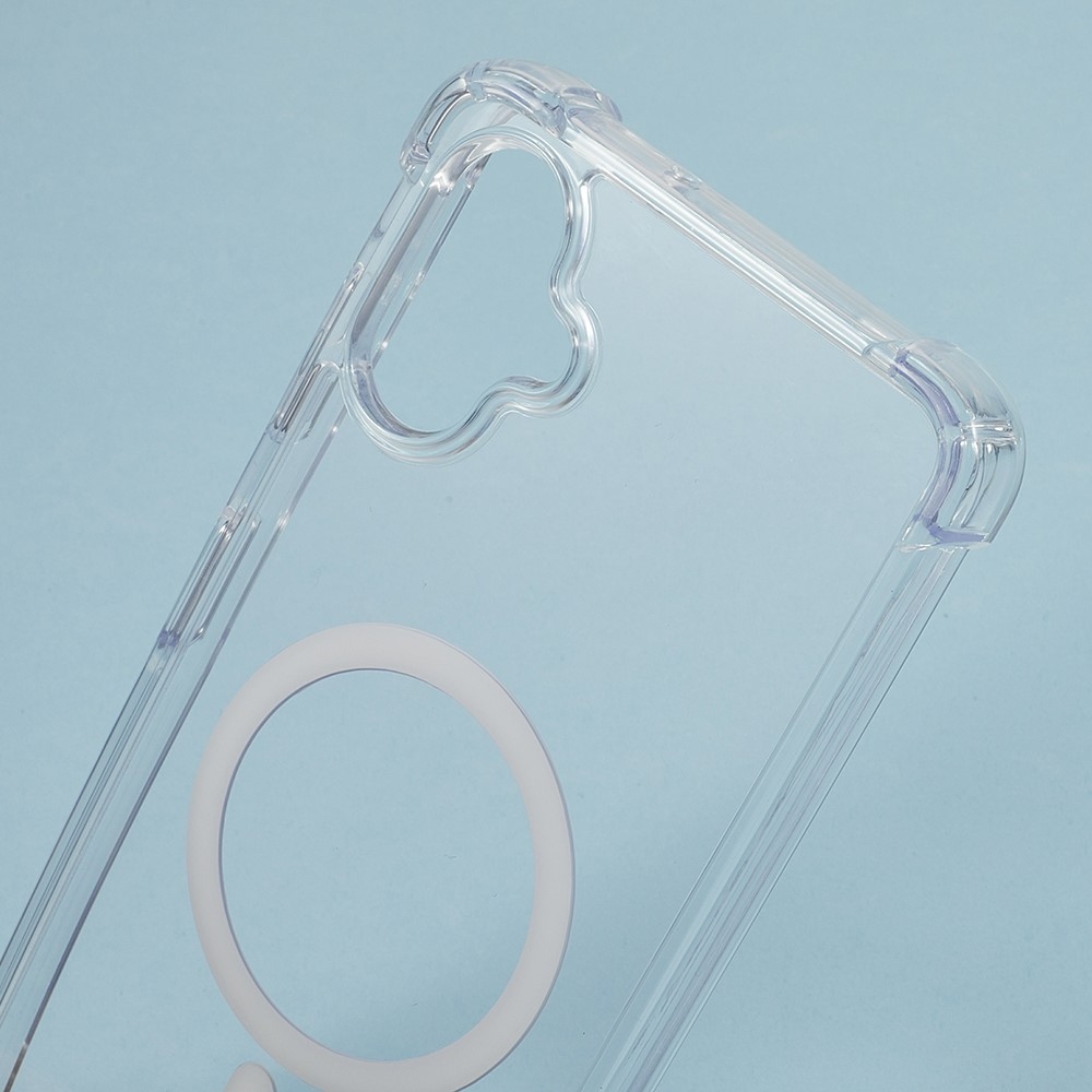 Átlátszó zselés tok MagSafe-val Samsung Galaxy A07 4G készülékhez, megerősített sarkokkal