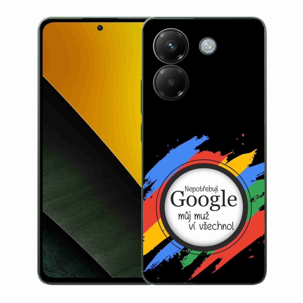 Gél borító mmCase a Xiaomi Poco M7 Pro 5G-hez - az ember mindent tud fekete háttérrel