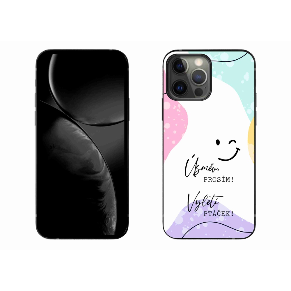 Gél borítás mmCase iPhone 13 Pro Max 6.7 készülékhez - vicces szöveg 4 fehér háttér