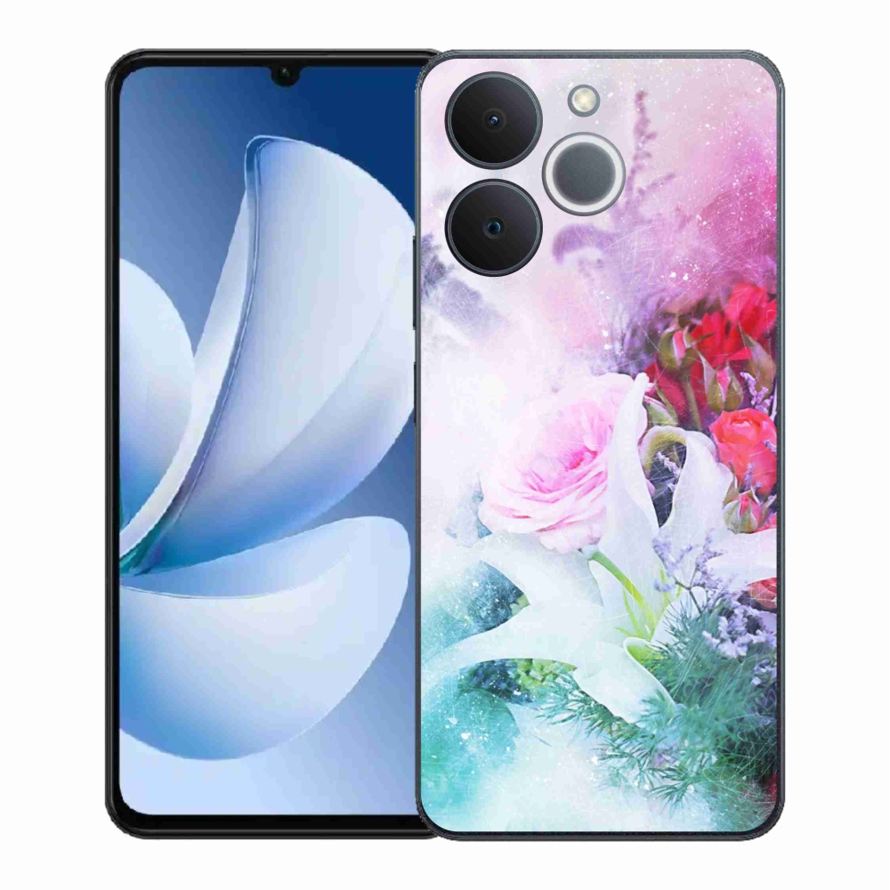 Zselés borítás mmCase a Realme Note 70T számára - virágok 4