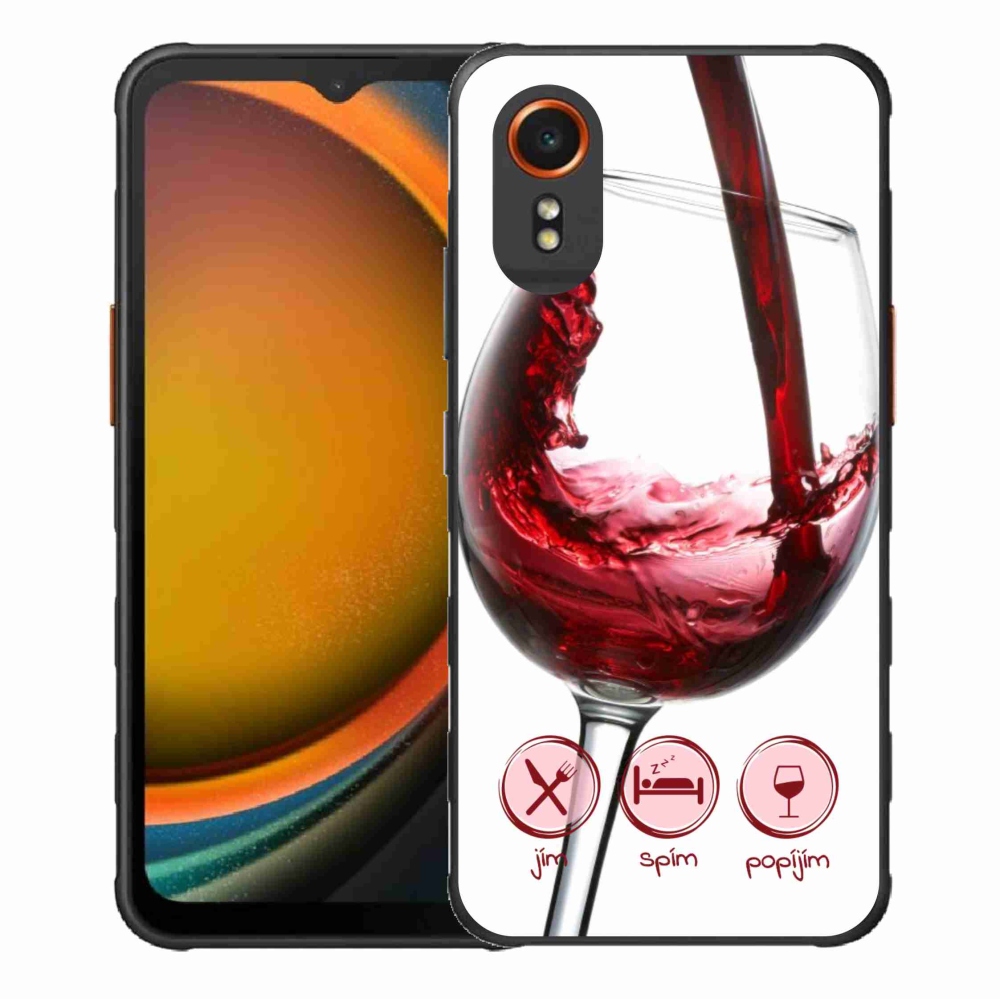 Gél tok mmCase Samsung Galaxy Xcover 7 készülékhez - borospohár piros