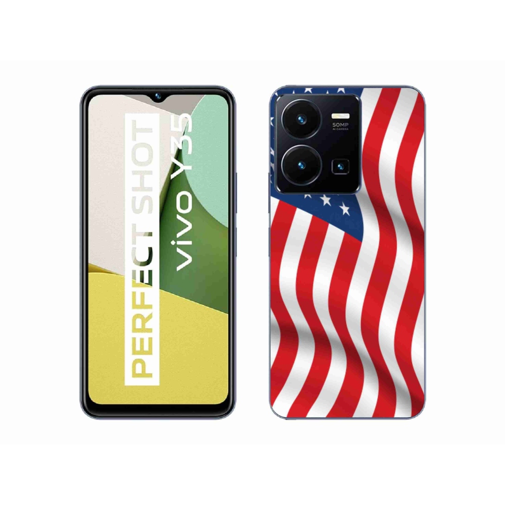 Zselés borítás mmCase a Vivo Y35 készülékhez - USA zászló