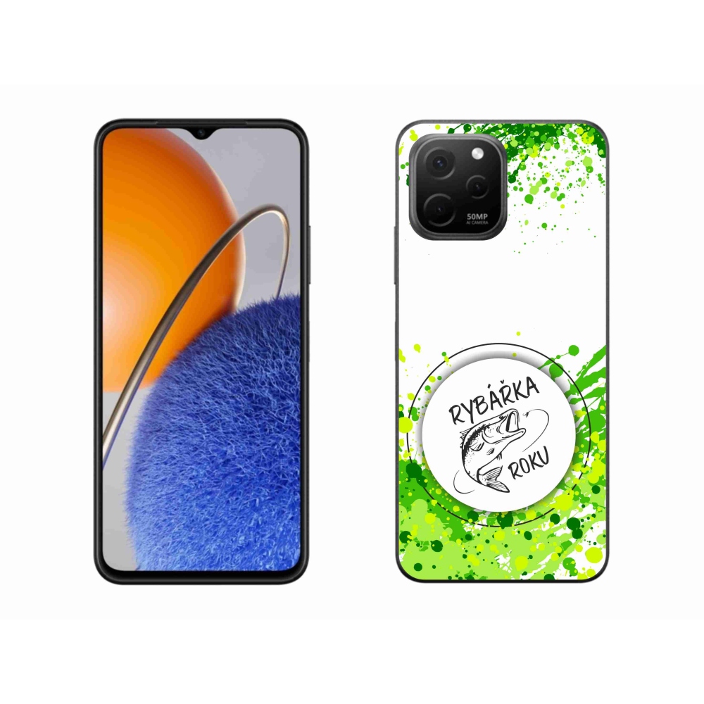 Gél borító mmCase a Huawei Nova Y61-en - az év horgásza fehér háttérrel