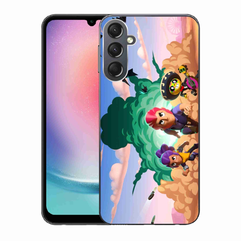 Gél borítás mmCase Samsung Galaxy A24 készülékhez - verekedős csillagok