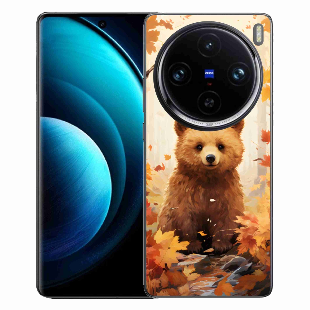 Zselés borítás mmCase a Vivo X100 Pro 5G-hez - medve az erdőben