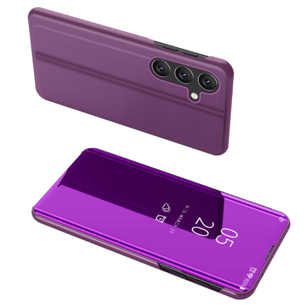 Átlátszó zárófedél matt előlappal Samsung Galaxy M55 5G - világos lila