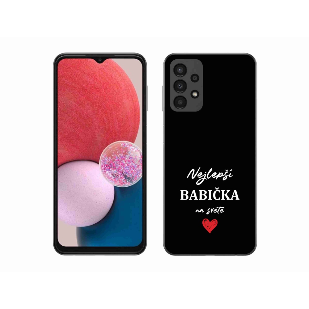 Gél borítás mmCase Samsung Galaxy A13 4G - Best Grandma 1 fekete háttérrel