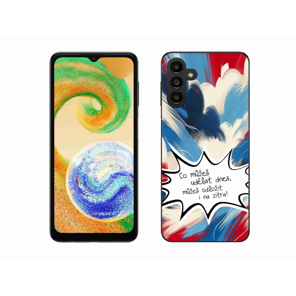 Gél borító mmCase Samsung Galaxy A04s (164.7x76.7x9.1mm) - vicces szöveg 9 fehér háttérrel