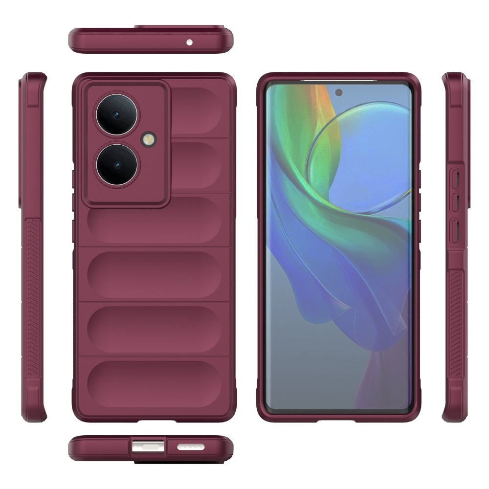 Rugg tartós zselés tok a Vivo V29 Lite 5G-hez - bordó színű