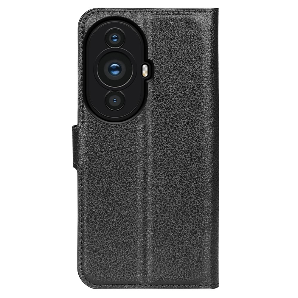 Litchi könyv tok Huawei Nova 11-hez - fekete