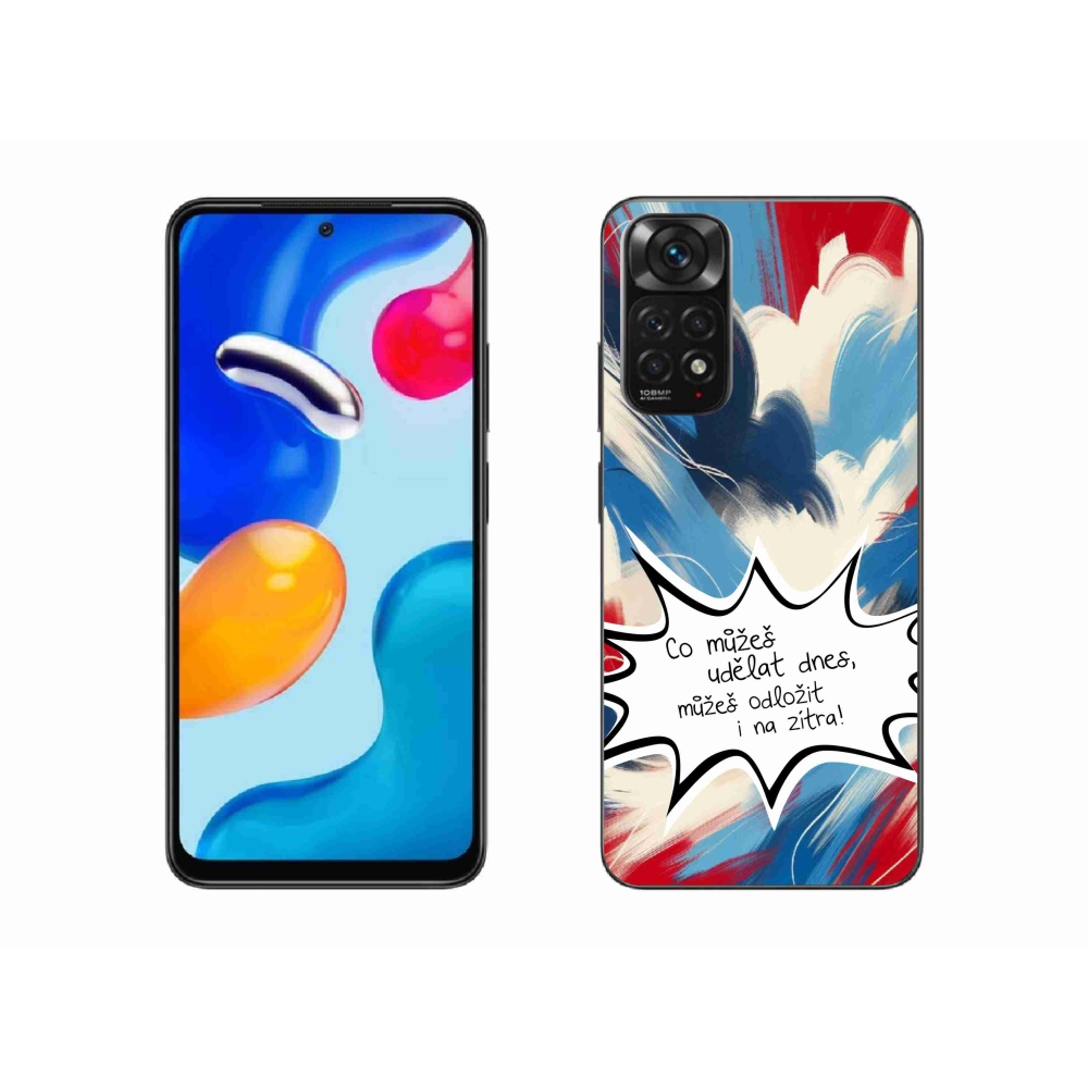 Gél borító mmCase a Xiaomi Redmi Note 11S 4G-hez - vicces szöveg 9 fehér háttérrel