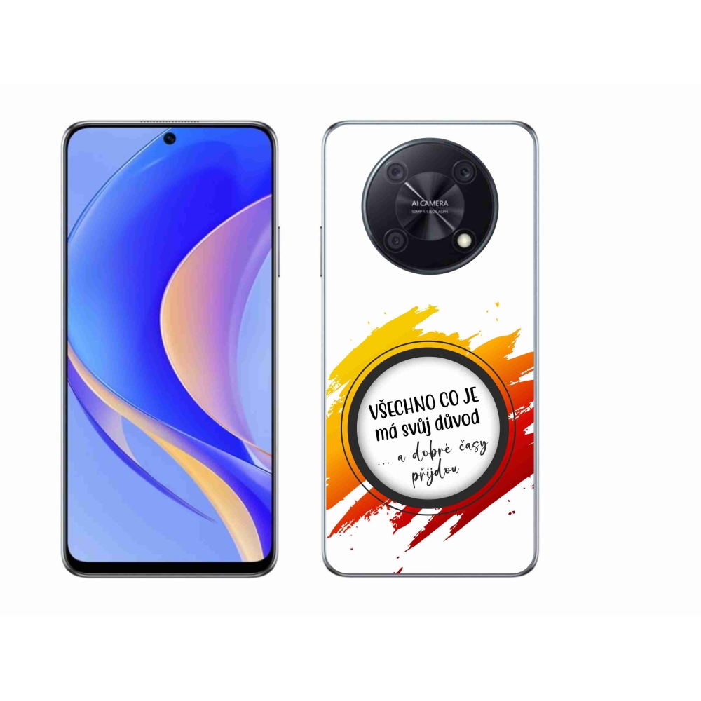 Gél borítás mmCase a Huawei Nova Y90 - idézet 3 fehér háttérrel