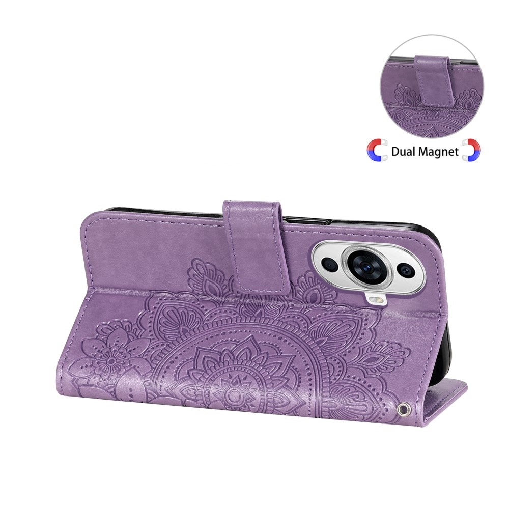 Mandala könyv tok Huawei Nova 11-hez - lila