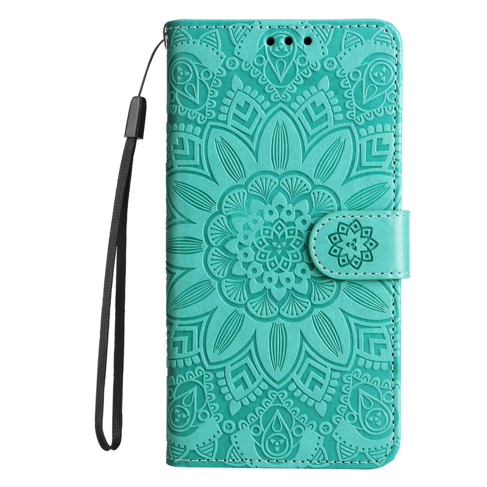 Napraforgó könyvtáska Huawei Nova 12 SE-hez - teáskék színben
