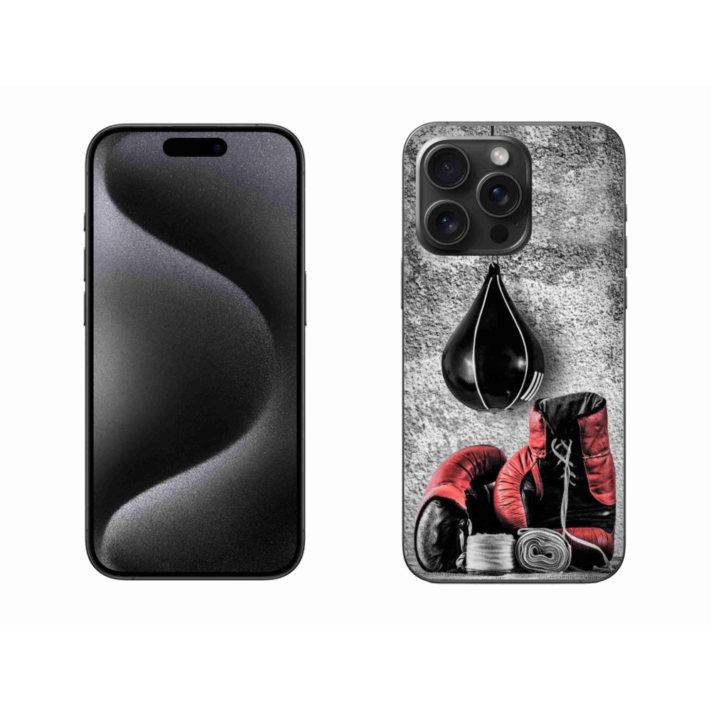 Zselés borítás mmCase iPhone 15 Pro Max készülékhez - bokszzsák és kesztyűk