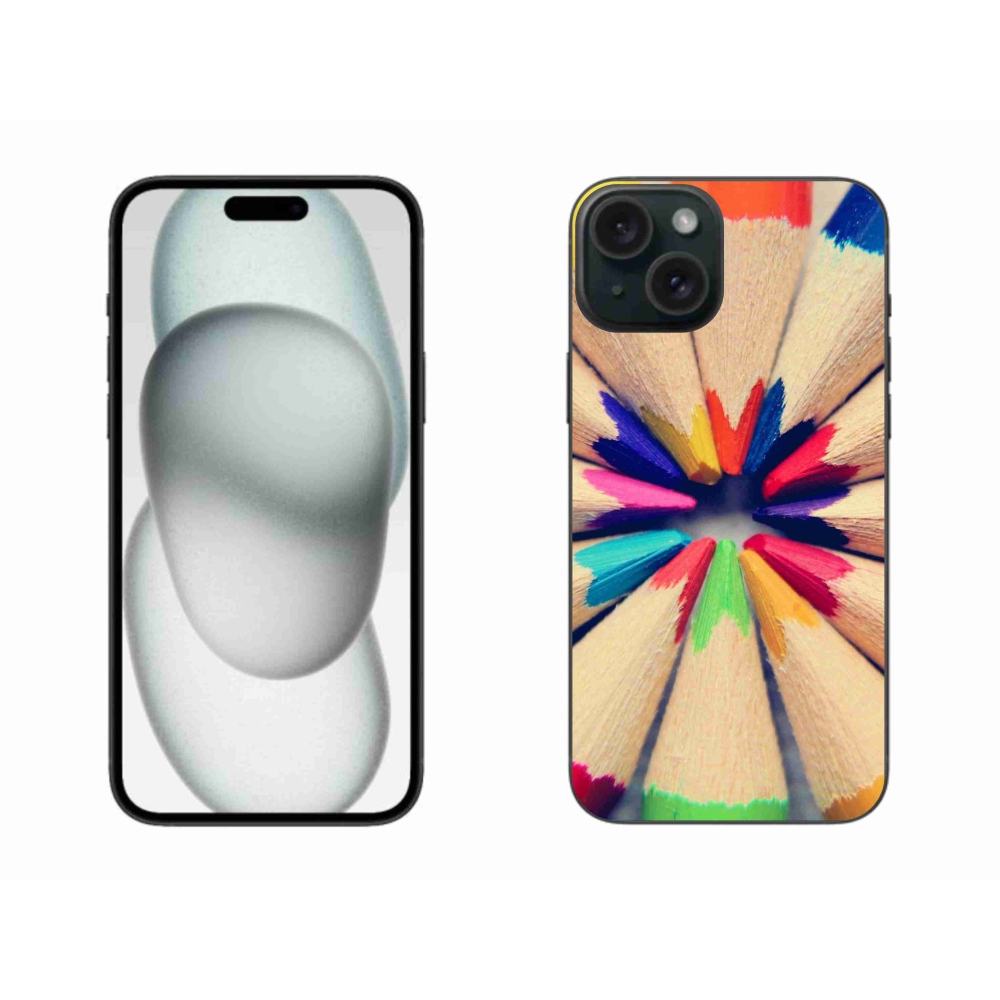 Zselés borítás mmCase iPhone 15 Plus készülékhez - zsírkréták